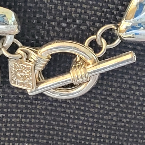 Vintage Ann Klein Silver Chevron Neclace - Statement Piece - Chevron - Picture 4 of 14